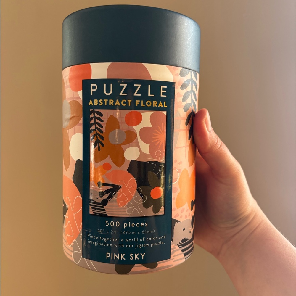 Pink Sky Abstract Floral Puzzle 500 Pieces